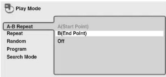 PIONEER HTZ940DV - Press ENTER on 'B(End Point)' to set the loop end point. - 1