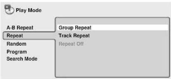 PIONEER HTZ940DV - Sélectionnez la lecture répétée désirée. - 2