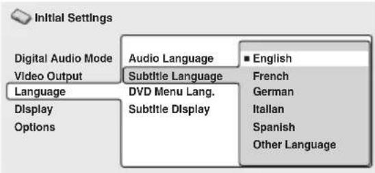 PIONEER HTZ940DV - Subtitle Language - 1