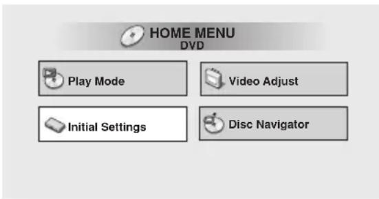PIONEER HTZ940DV - Menu des réglages initiaux - 1
