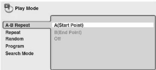 PIONEER HTZ940DV - Press ENTER on 'A(Start Point)' to set the loop start point. - 1