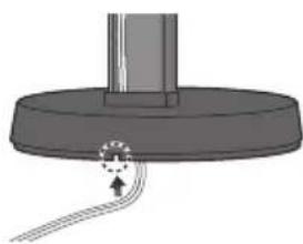 PIONEER HTP710 - Secure the speaker and the pole with 2 screws. - 2