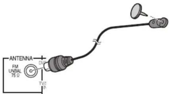 PIONEER HTP710 - Connecting the FM antenna - 1