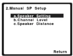 PIONEER HTP710 - Handmatige luidsprekerinstelling (Manual SP Setup) - 3