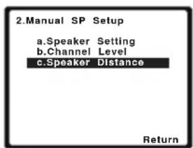 PIONEER HTP710 - Selecteer 'Speaker Distance' in het Manual SP Setup menu. - 1