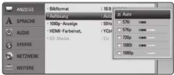 PIONEER BCSHF818 - Einstellung der Auflösung - 1
