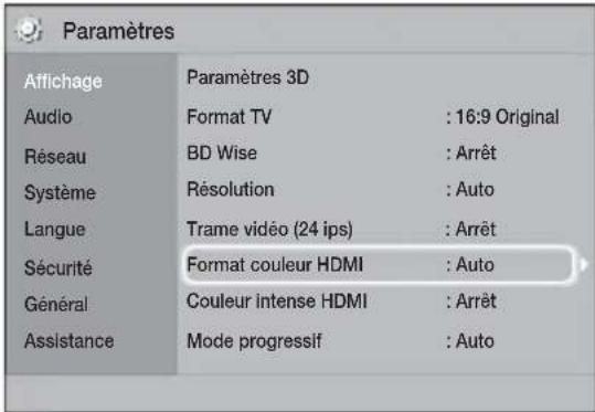 SAMSUNG HTHS5200 - Acceder à l'écran Paramètres d'accueil - 1