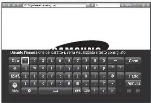 SAMSUNG HTFS9200 - Utilizzo del popup tastiera - 1