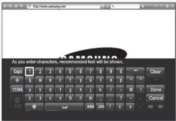 SAMSUNG HTFS9200 - Using the Keyboard Pop-up - 1