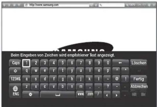 SAMSUNG HTFS9200 - Verwenden der virtuellen Tastatur - 1
