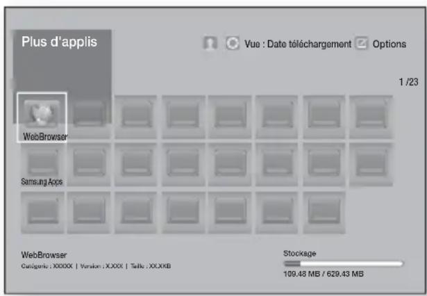 SAMSUNG HTFS9200 - Utilisation de l'écran Toutes les applis téléchargées - 1