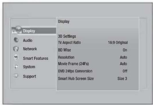 SAMSUNG HTFS5200 - Accessing the Settings Screen - 1