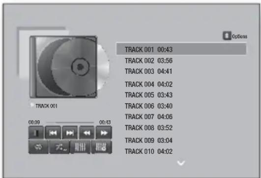 SAMSUNG HTFS5200 - Répartition des pistes d'un CD audio - 1