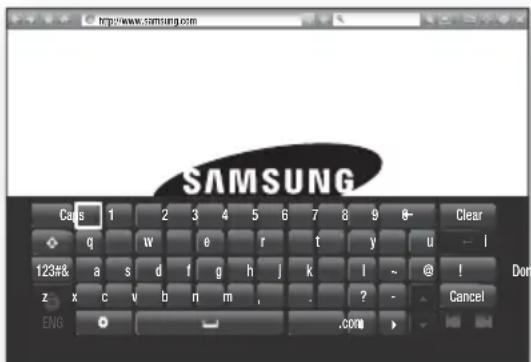 SAMSUNG HTFS5200 - Utilisation de la fenêtre contextuelle du clavier - 1