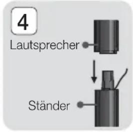 SAMSUNG HTF6550W - Zum Installieren der Lautsprecher auf dem Tallboy-Stand - 5