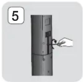 SAMSUNG HTF6550W - Installazione dei diffusori sul supporto a colonna - 5