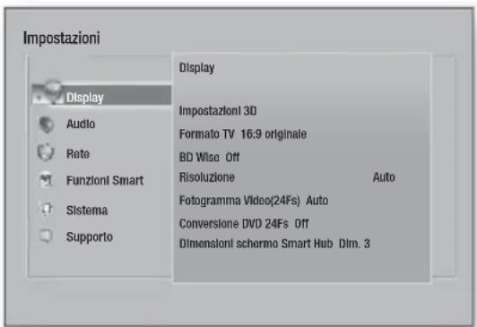 SAMSUNG HTF6550W - Accesso alla schermata di impostazione - 1
