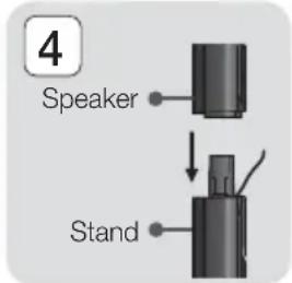 SAMSUNG HTF6550W - Installing the Speakers on the Tallboy Stand - 5