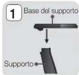 SAMSUNG HTF6550W - Installazione dei diffusori sul supporto a colonna - 1