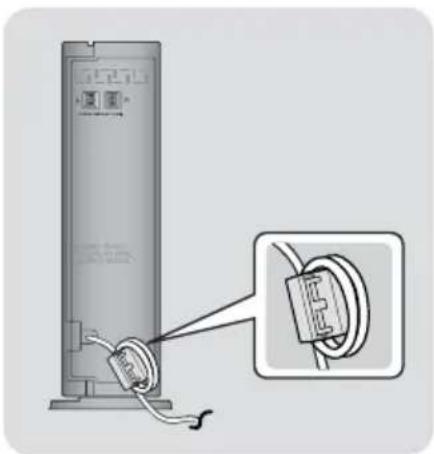 SAMSUNG HTF6550W - Attaching the Toroidal Ferrite Core to the Power Cord of the Wireless Receiver Module (SWA-6000) - 1