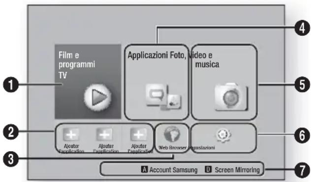 Film e programmi TV Applicazioni Foto, Video e musica Ajouter F Acquisition Ajouter F Acquisition Ajouter F Acquisition Web Browser Impastizioni A Account Samsung D Screen Mirroring