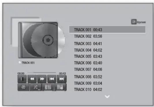SAMSUNG HTF6500 - Comandi della schermata Musica - 1