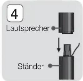 SAMSUNG HTF6500 - Zum Installieren der Laufsprecher auf dem Tallboy-Stand - 4