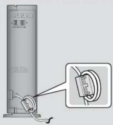 SAMSUNG HTF6500 - Attaching the Toroidal Ferrite Core to the Power Cord of the Wireless Receiver Module (SWA-6000) - 1