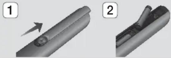 SAMSUNG HTF5550 - Insertion des piles dans la télécommande - 1