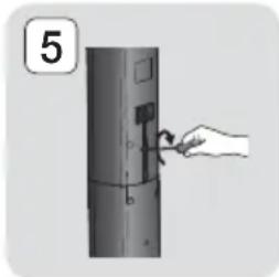 SAMSUNG HTF5550 - Installazione dei diffusori sul supporto a colonna - 3