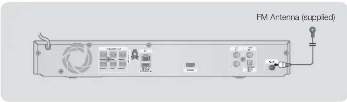 SAMSUNG HTE4530 - Connecting the FM Antenna - 1