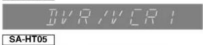 PANASONIC SCHT37R - Sélectionnez "DVR/VCR1 (DVR/VCR)"/Kies "DVR/VCR1 (DVR/VCR)". SA-HT07 - 2