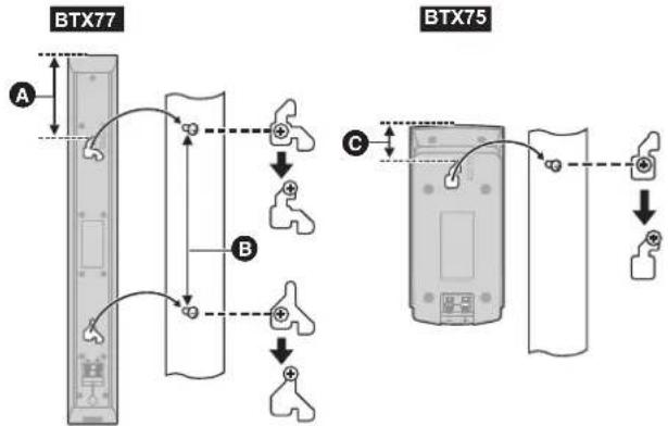 PANASONIC SCBTX75 - Empêcher les enceintes de tomber - 1
