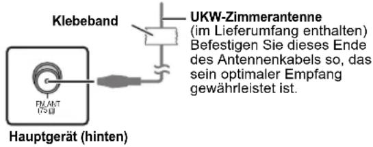 PANASONIC SCPT90 - Anschlüsse der Radio-Antenne - 1