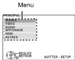 PANASONIC SCPT90 - Modifier les paramétrages du lecteur - 1