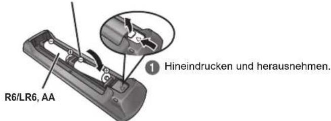 PANASONIC SCPT90 - schnitt 4 Vorbereitung der Fernbedienung - 1