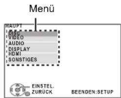 PANASONIC SCPT90 - Ändern der Einstellungen des Wiedergabegerats - 1