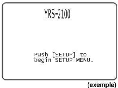 YAMAHA YRS2100 - Sélection de la langue d'affichage des menus - 1