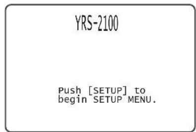 YAMAHA YRS1100 - Selecting language for menu display - 1