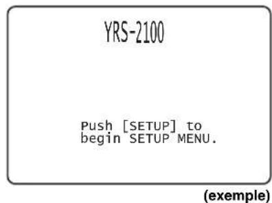 YAMAHA YRS1100 - Sélection de la langue d'affichage des menus - 1