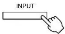YAMAHA AVS77 - Press the INPUT selector button (or INPUT on the remote control). - 1