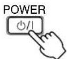 YAMAHA AVS77 - Tryck på POWER /1 for att satta på strömmen. - 1