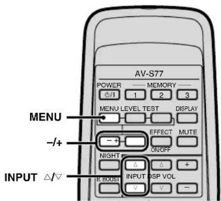 YAMAHA AVS77 - FUNZIONI DEL MENU - 1