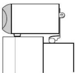YAMAHA AVS77 - Lower the bracket so that the front speaker unit is level and securely tighten the screws. - 2