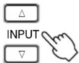 YAMAHA AVS77 - Appuyer sur INPUT et selectionner I'entrée à laquelle on désire attribuer un nom (AUX, DIGITAL 1 ou DIGITAL 2). - 1