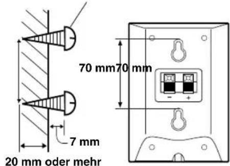 YAMAHA AVS77 - ■Montieren der Laufsprecher direkt an der Wand - 1