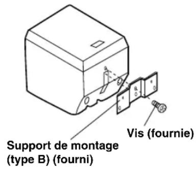 YAMAHA AVS77 - Fixer les supports de montage (type B) sur la face inférieure des enceintes à l'aide des vis fournies. - 1