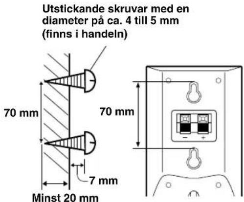 YAMAHA AVS77 - För att montera högtalarna direkt på vöggen - 1