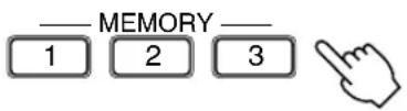 YAMAHA AVS77 - Memorizing the settings to each MEMORY 1, 2 or 3 button - 1