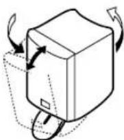 YAMAHA AVS77 - Adjust the angle of the speaker and then tighten the wing nut. - 1